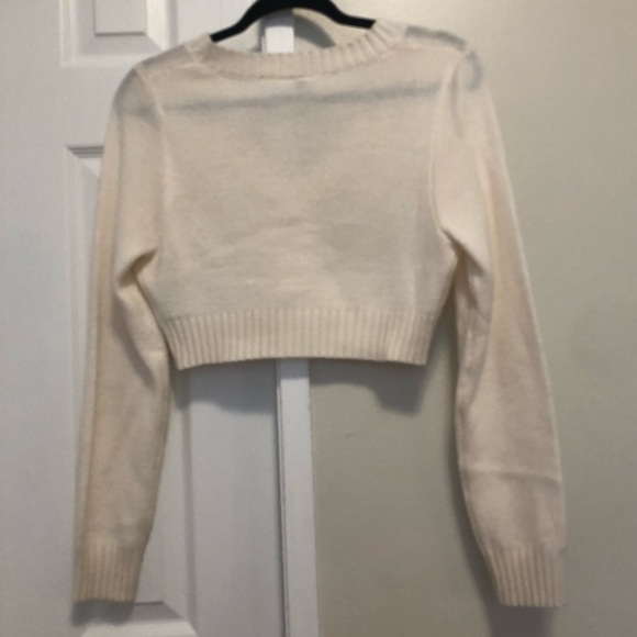 cropped V neck sweater - Picture 2 of 5